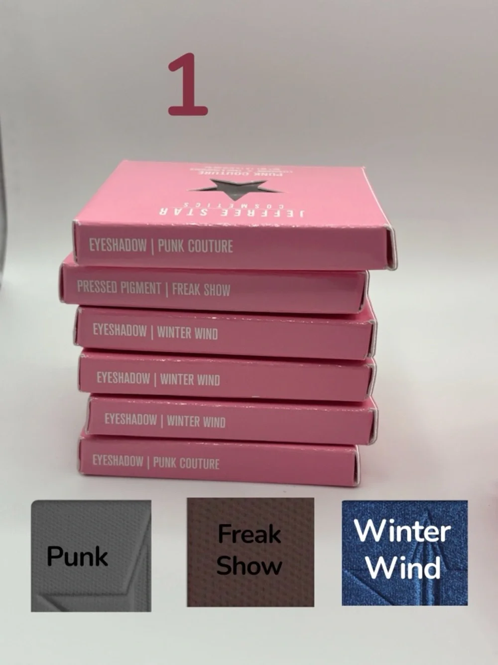 Jeffree Star Artistry Single Eyeshadow Bundles -Price is for set of 6 eyeshadows - Picture 2 of 7